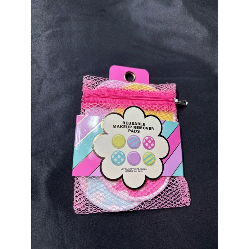 6 New Reusable Makeup Remover Pads - Pink